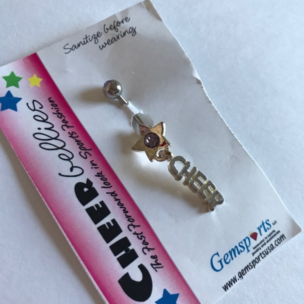 📣Cheer Belly Button Ring 📣 - Picture 2 of 3